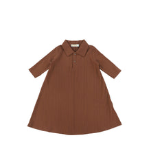 Load image into Gallery viewer, 3/4 SLEEVES MULTI RIBBED POLO DRESS