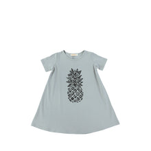 Load image into Gallery viewer, SHORT SLEEVES PINEAPPLE PRINT DRESS