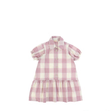Load image into Gallery viewer, SHORT SLEEVES PLAID COLLAR DRESS
