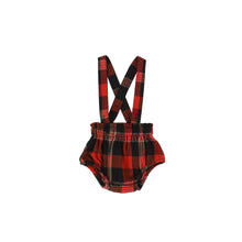 Load image into Gallery viewer, PLAID SUSPENDER BLOOMERS