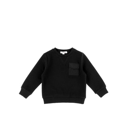 TEXTURED POCKET SWEATSHIRT