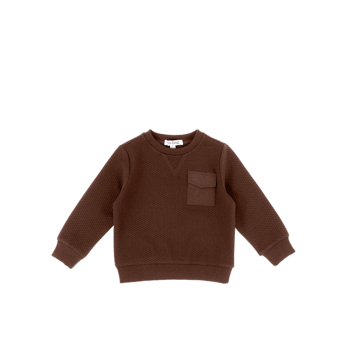 TEXTURED POCKET SWEATSHIRT