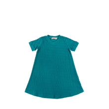 Load image into Gallery viewer, SHORT SLEEVES TEXTURED VNECK DRESS