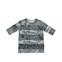Load image into Gallery viewer, 3/4 SLEEVES TWO TONE ABSTRACT TEE