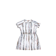 Load image into Gallery viewer, SHORT SLEEVES WATERCOLOR STRIPE DRESS