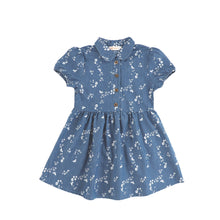 Load image into Gallery viewer, SHORT SLEEVES DENIM BUTTERFLY DRESS