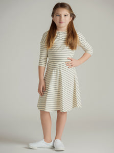 DOTTED STRIPED SKIRT
