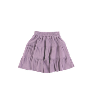 RIBBED TIERED SKIRT