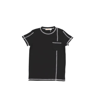 SHORT SLEEVES CONTRAST STITCHED TEE