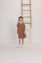 Load image into Gallery viewer, SHORT SLEEVES STRIPED RIBBED DRESS