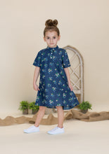 Load image into Gallery viewer, SHORT SLEEVES FLORAL SHIRT DRESS