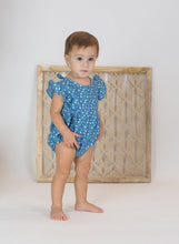 Load image into Gallery viewer, DENIM DAISY ROMPER
